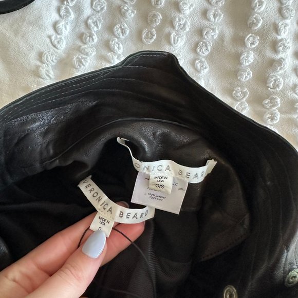 NWT Veronica Beard Classic Jacket w/ Leather Moto Dickey 2-pc Set Sz 0 Black - Picture 3 of 11